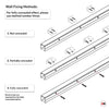 Aluminum Concealed Premium Single Sliding Wall Track for Wooden Doors