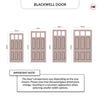 Exterior Victorian Blackwell 3L 6P Front Door with Two Sidelights & Transom - Customisable: Size, Colour, Glass and Sidelight Options