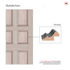 Exterior Ailsa Made to Measure 6 Panel Front Door - 45mm Thick - Seven Colour Options