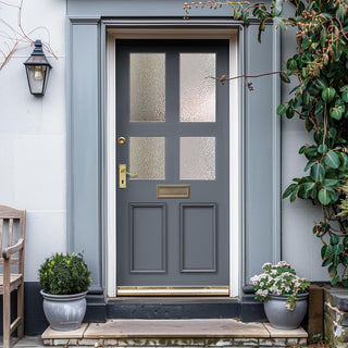 Image: Exterior Ailsa Made to Measure Front Door - 45mm Thick - Seven Colour Options - Toughened Double Glazing - 4 Pane