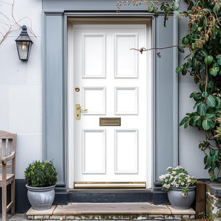Image: Exterior Ailsa Made to Measure 6 Panel Front Door - 45mm Thick - Seven Colour Options