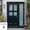 Exterior Victorian Ailsa 4L 2P Front Door with Single Sidelight - Customisable: Size, Colour, Glass and Sidelight Options