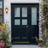 Exterior Victorian Ailsa 4L 2P Front Door with Single Sidelight - Customisable: Size, Colour, Glass and Sidelight Options