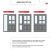 Exterior Victorian Ailsa 4L 2P Front Door with Single Sidelight - Customisable: Size, Colour, Glass and Sidelight Options