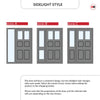 Exterior Victorian Ailsa 2L 4P Front Door with Single Sidelight - Customisable: Size, Colour, Glass and Sidelight Options