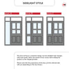 Exterior Victorian Ailsa 4L 2P Front Door with Single Sidelight and Transom - Customisable: Size, Colour, Glass and Sidelight Options