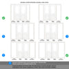 WhiteRoom Divider - Arnhem 1 Pane 1 Panel Clear Glass Primed Door Pair with Full Glass Sides
