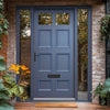 Exterior Victorian Bird 2L 6P Front Door with Two Sidelights - Customisable: Size, Colour, Glass and Sidelight Options