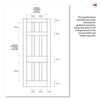 Exterior Georgian Blackwell Made to Measure Front Door - 57mm Thick - Seven Colour Options - Toughened Double Glazing - 3 Pane