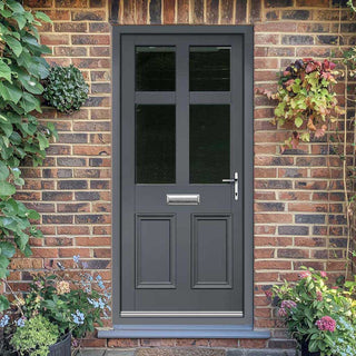 Image: Exterior Colonial 4L 2P Front Door and Frame - Colour and Glass Options