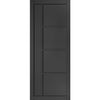 Sliding Top Mounted Black Folding Track & Double Door - Brixton Black Door - Prefinished - Urban Collection