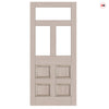 External Victorian Bronte Made to Measure Front Door - 57mm Thick - Seven Colour Options - Toughened Double Glazing 3 Pane