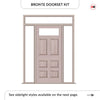 Exterior Victorian Bronte 1L 6P Front Door with Two Sidelights & Transom - Customisable: Size, Colour, Glass and Sidelight Options