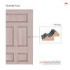 Exterior Victorian Bronte Made to Measure 7 Panel Front Door - 45mm Thick - Seven Colour Options