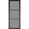 Camden Black Double Evokit Pocket Doors - Prefinished - Tinted Glass - Urban Collection
