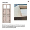 Exterior Colonial Made to Measure Front Door - 57mm Thick - Seven Colour Options - Toughened Double Glazing - 2 Pane 4 Panel