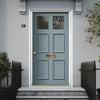 Exterior Colonial Made to Measure Front Door - 57mm Thick - Seven Colour Options - Toughened Double Glazing - 2 Pane 4 Panel