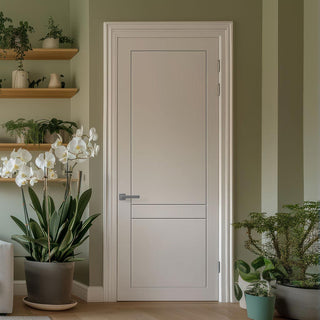 Image: V-Line® Grooved Flush Door V084 - Premium Primed - Six Colour Options
