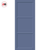 Manchester 3 Panel Solid Wood Internal Door UK Made DD6305 - Eco-Urban® Heather Blue Premium Primed