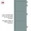 Manchester 3 Panel Solid Wood Internal Door Pair UK Made DD6305 - Eco-Urban® Sage Sky Premium Primed