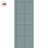 Perth 8 Panel Solid Wood Internal Door UK Made DD6318 - Eco-Urban® Sage Sky Premium Primed