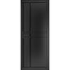 Sliding Top Mounted Black Folding Track & Double Door - Dalston Black Door - Prefinished - Urban Collection