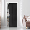 Dalston Black Single Evokit Pocket Door - Prefinished - Urban Collection