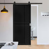 Top Mounted Sliding Track & Door - Dalston Black Door - Prefinished - Urban Collection