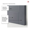 Urban Deco® Solid Wood Internal Door UK Made - Stormy Grey Premium Primed - Bespoke Sizes