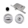 Davis Pocket Door Round Bathroom Lock Turn - Satin Nickel