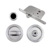 Davis Pocket Door Round Bathroom Lock Turn - Satin Finish