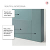 Urban Deco® Solid Wood Internal Door UK Made - Sage Sky Premium Primed - Bespoke Sizes