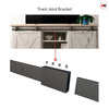 Black Double Sliding Track for Wooden Doors - Top Mounted