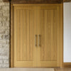 Ely Oak Internal Door Pair - Unfinished