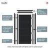 EasiKit Internal Door and Frame Kit - Brooklyn 4 Panel Solid Wood Internal Door - Premium Primed - Colour Options