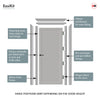 EasiKit Internal Door and Frame Kit - Baltimore 1 Panel Solid Wood Internal Door - Premium Primed - Colour Options