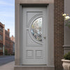 Empress External Oak Front Door - Zinc Clear Double Glazing  - Colour Options