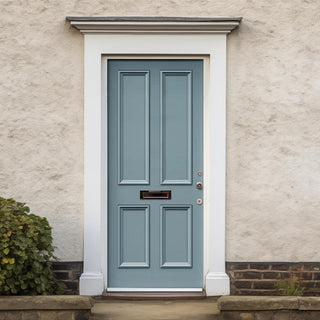 Image: Exterior Colonial Made to Measure 4 Panel Front Door - 57mm Thick - Six Colour Options