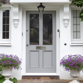 Image: Exterior Colonial Made to Measure Front Door - 57mm Thick - Seven Colour Options - Toughened Double Glazing - 2 Pane 2 Panel