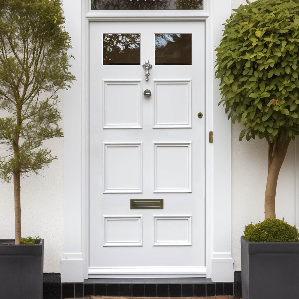 Exterior Georgian Bird Made to Measure Front Door - 57mm Thick - Six Colour Options - Toughened Double Glazing - 2 Pane