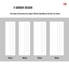 Four Sliding Minimal Wardrobe Doors & Frame Kit - V-Line® Grooved Flush Door V073/V073A - Premium Primed - Six Colour Options