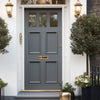 External Victorian Gaskell Made to Measure Front Door - 45mm Thick - Six Colour Options - Toughened Double Glazing - 3 Pane