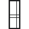 Glasgow 6 Pane Solid Wood Internal Door UK Made DD6314G - Clear Glass - Eco-Urban® Shadow Black Premium Primed