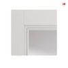 JB Kind Hardwick White Prime Internal Door Pair - Clear Glass