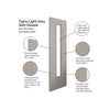 J B Kind Laminates Lava Painted Door - Clear Glass - Prefinished