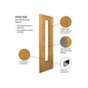 J B Kind Oak Contemporary Emral Internal Door - Clear Glass - Prefinished