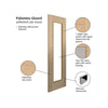 EasiKit Internal Door and Frame Kit - J B Kind Oak Contemporary Palomino Oak Internal Internal Door - Clear Glass