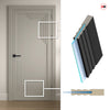 Urban Deco® Solid Wood Internal Door UK Made - Mist Grey Premium Primed - Bespoke Sizes