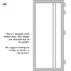 Milano Solid Wood Internal Door Pair UK Made DD0101F Frosted Glass - Mist Grey Premium Primed - Urban Lite® Bespoke Sizes