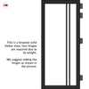 Milano Solid Wood Internal Door Pair UK Made DD0101C Clear Glass - Shadow Black Premium Primed - Urban Lite® Bespoke Sizes